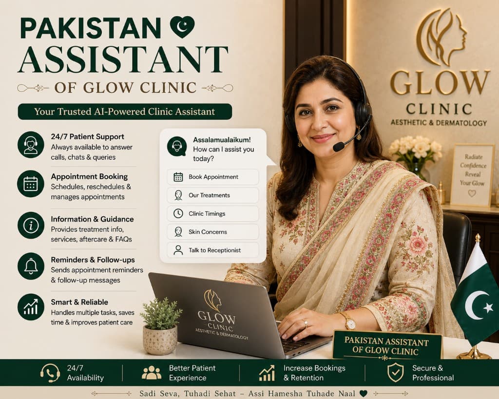 Female assistant — Glow clinic · Punjabi