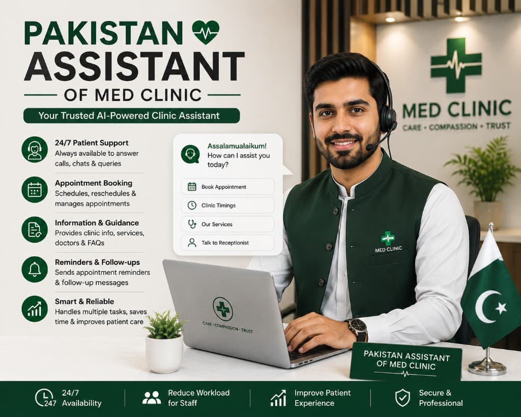 Male receptionist — Med clinic