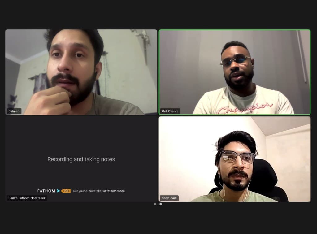 Client strategy call with SAAZ team
